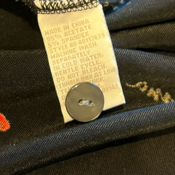 🖤 VINTAGE • Black Stretch Floral Shirt • Estimated Size XXL - Picture 2 of 9